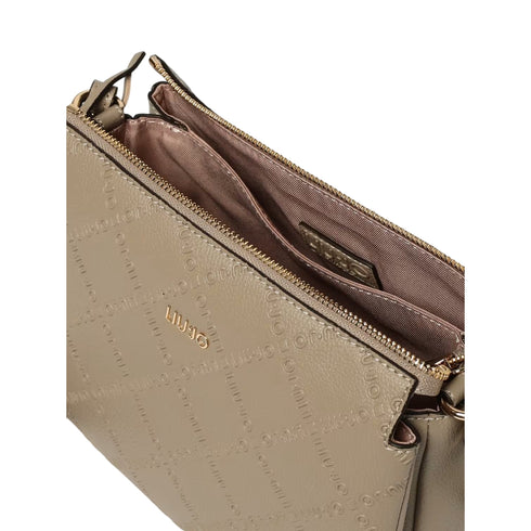 Borsa Donna a tracolla, con due scomparti interni e motivo monogram logo in rilievo